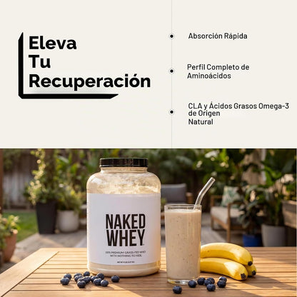 NAKED Whey - Polvo de proteína de suero de leche sin sabor de 5 lib...