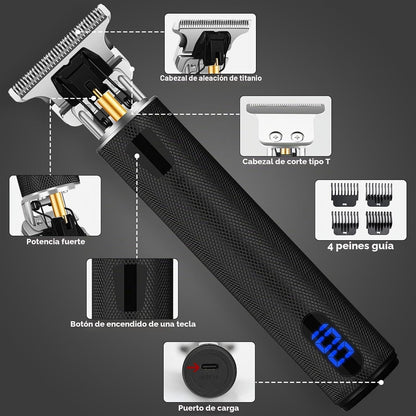Recortadora de Cabello Profesional para Hombres, Recortadora de Bar...
