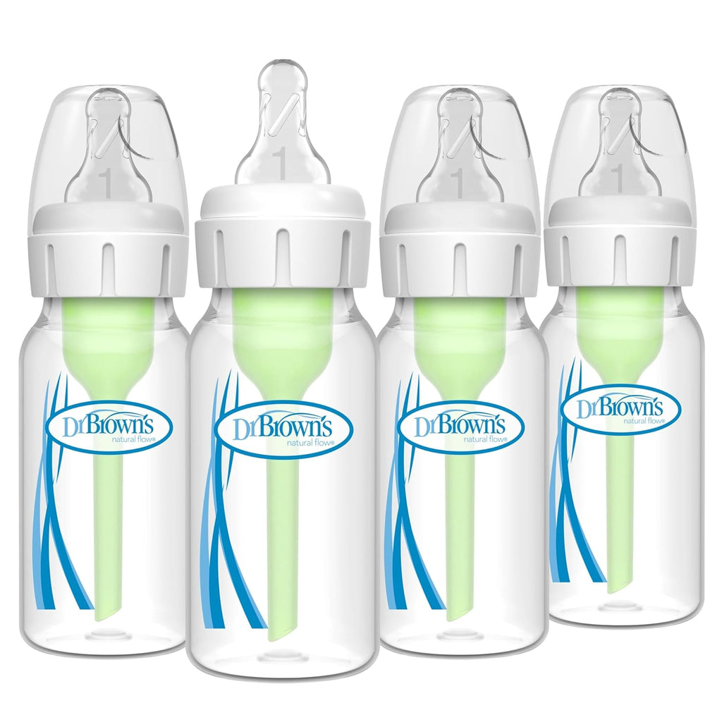 Dr. Brown's Anti-Colic Options+ Biberón estrecho, transparente,...
