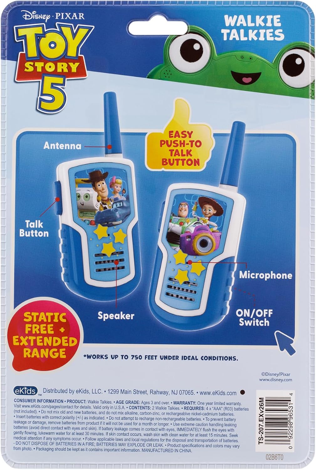 Toy Story 5 Walkie Talkies para niños, libre de estática y rango ex...