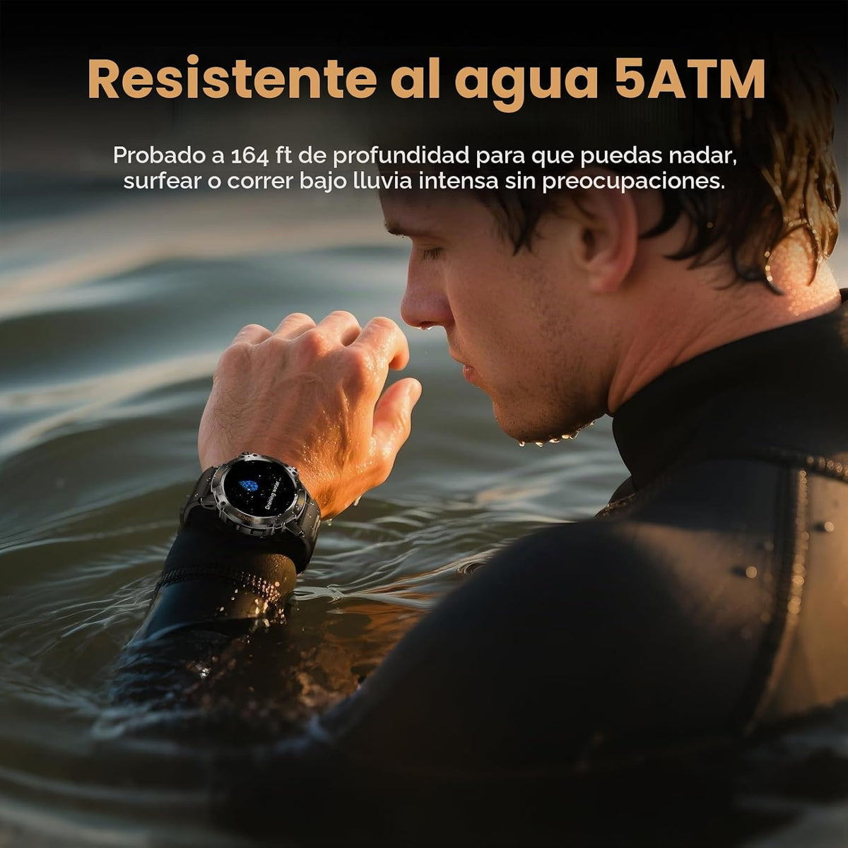 Reloj inteligente para exteriores para hombres, 1,43" AMOLED, resis...