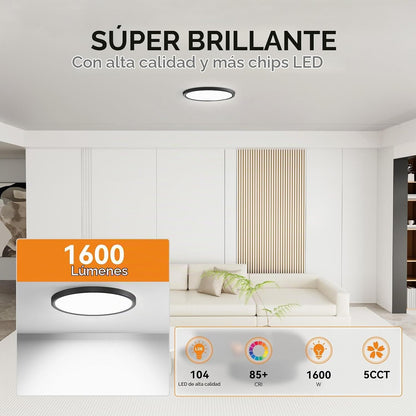 WKONCLDY Luces de techo LED de 7.5 pulgadas, 5 colores seleccionabl...
