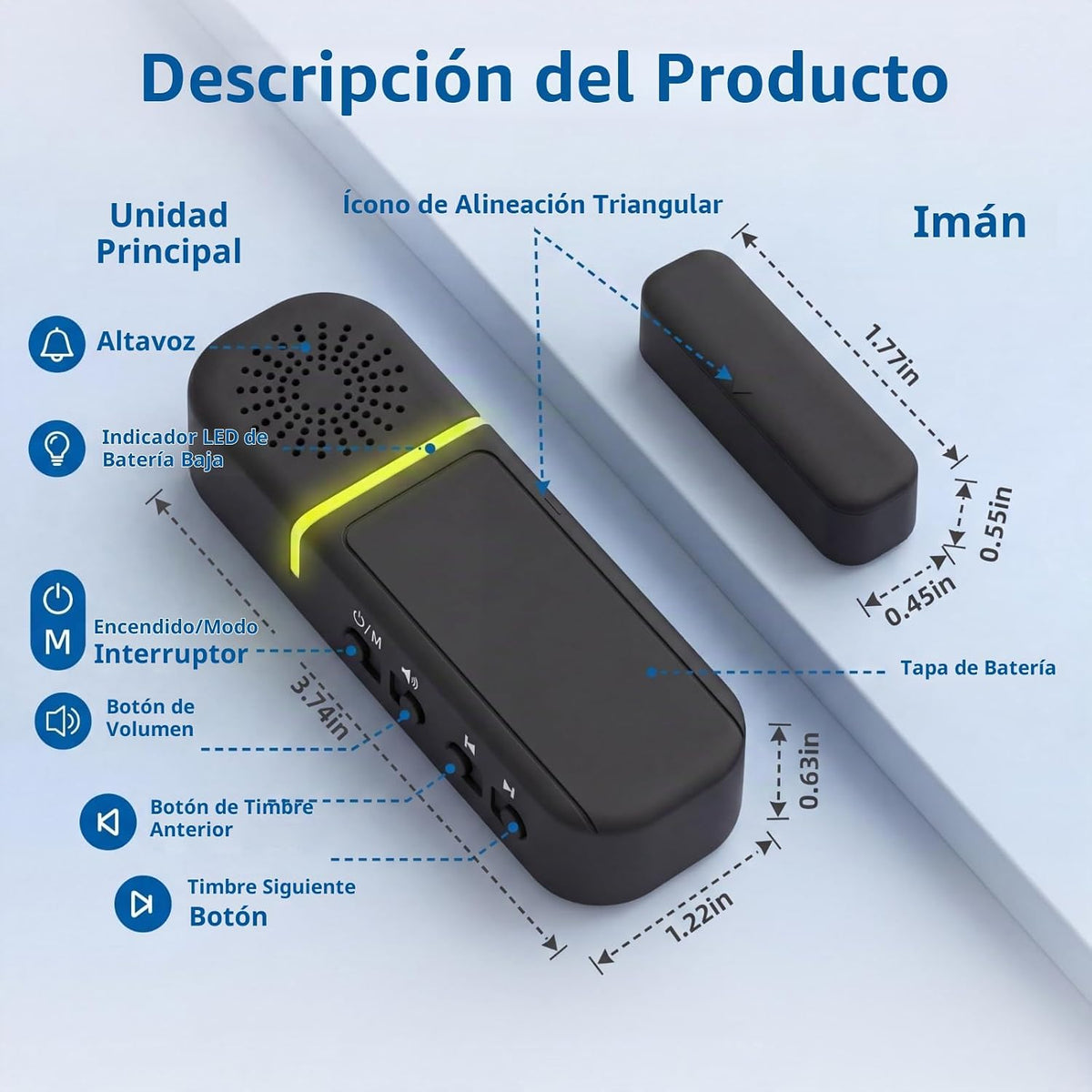 Alarma de puerta, alarma SanJie para puerta izquierda abierta para...