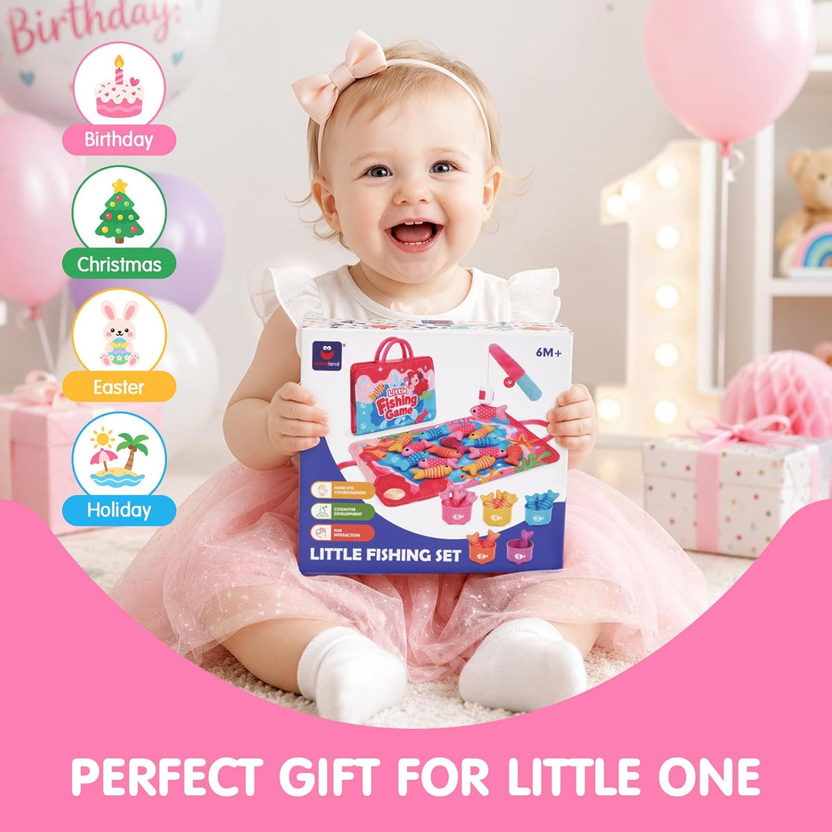 hahaland Juguetes Montessori para niña de 1 año de edad, regalo de...