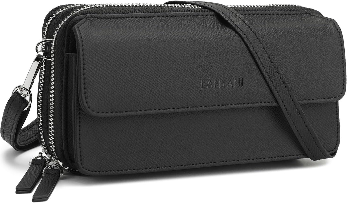Lanyani Cartera Cruzada RFID con Correa de Muñeca y Bolsillo para T...