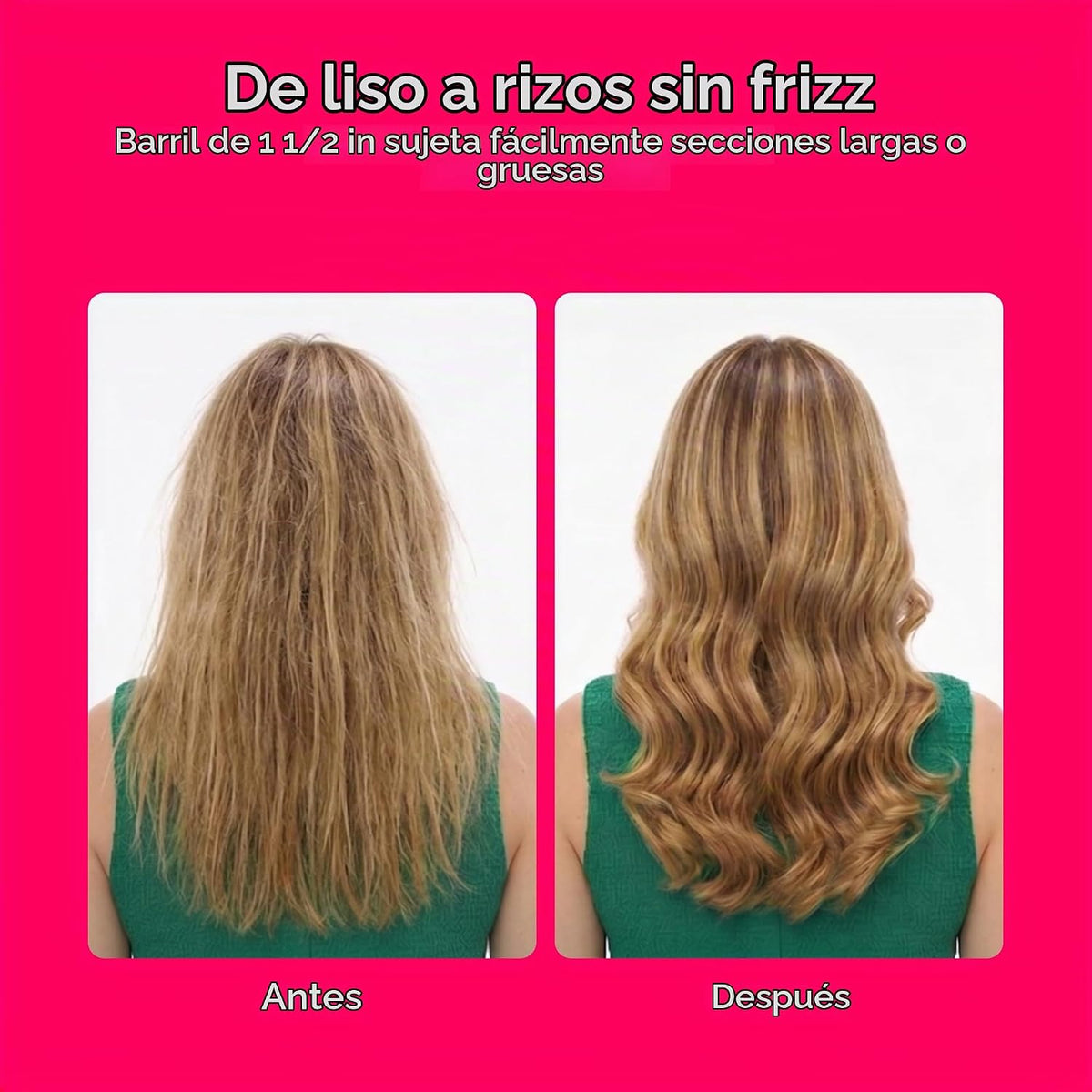 Conair - Plancha rizadora, doble cerámica, barril de 1 1\/2 pulgada...