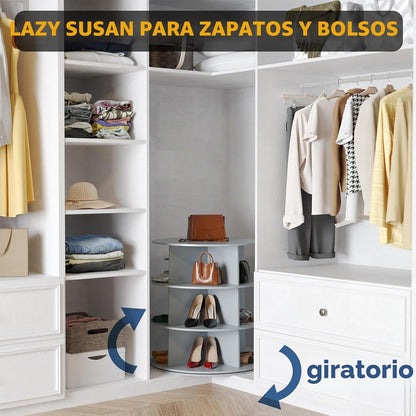 SpaceAid Torre Zapatero Giratorio de 3 Niveles, Exhibidor de Zapato...
