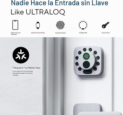 ULTRALOQ Cerradura inteligente Bolt SE,WiFi incorporado,Materia sob...
