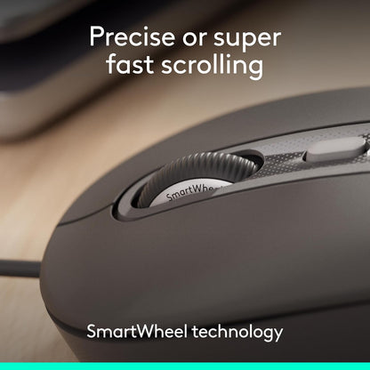 Logitech Signature Wired M520 L Ratón óptico para empresas - Grafit...