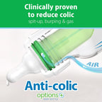 Dr. Brown's Anti-Colic Options+ - Biberón de vidrio estrecho |...