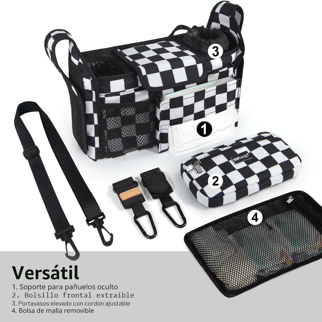 TOPDesign Organizador Universal para Cochecito de Bebé, Caddy para...