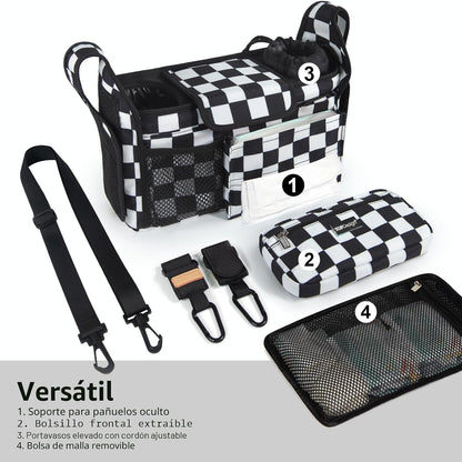 TOPDesign Organizador Universal para Cochecito de Bebé, Caddy para...