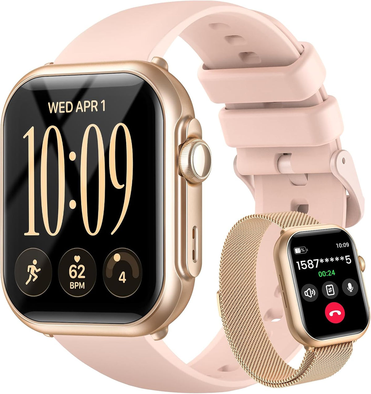 Reloj inteligente para mujer, contestar\/hacer llamadas, rastreador...