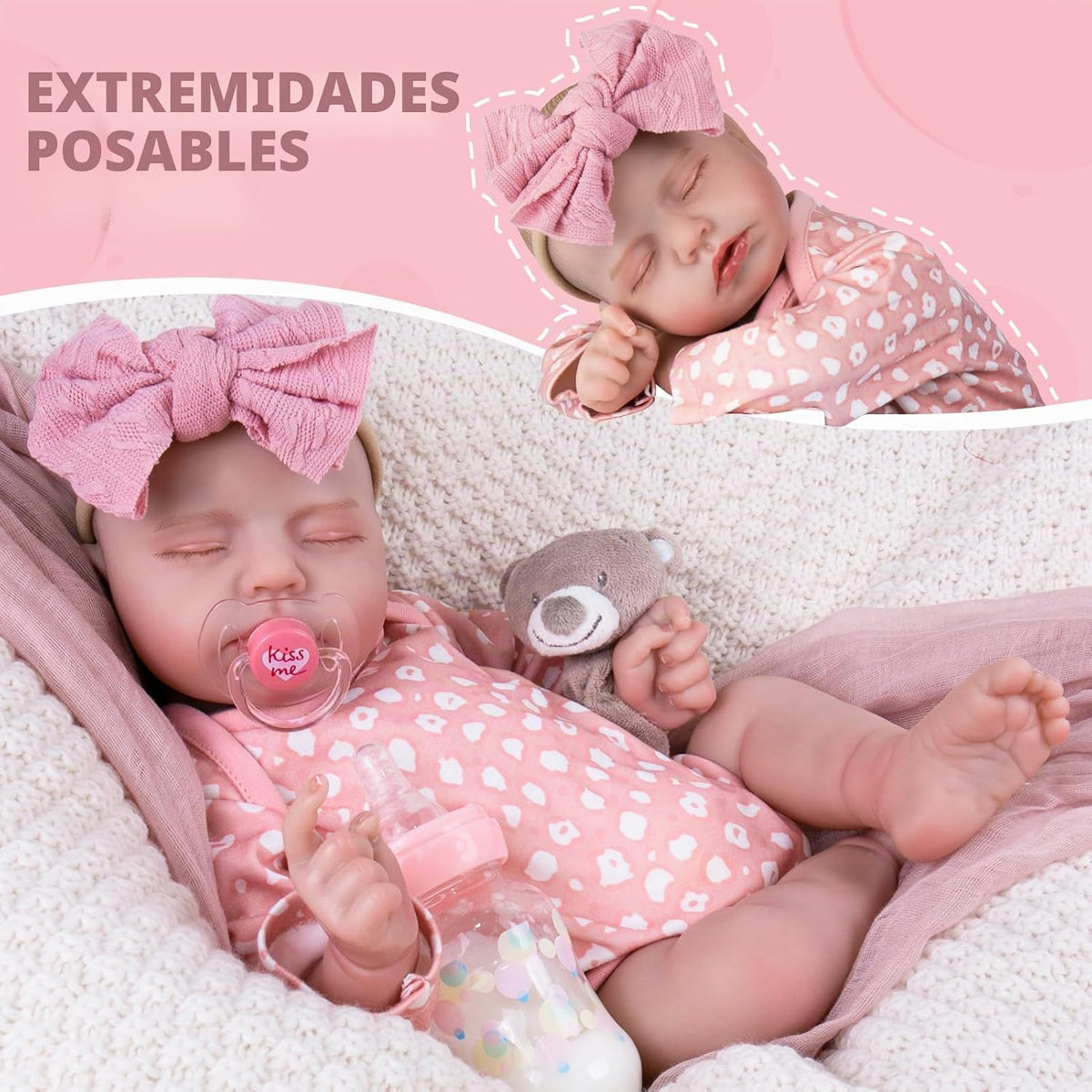 Aori Muñecas Reborn de 20 Pulgadas, niña Durmiente recién Nacida Re...