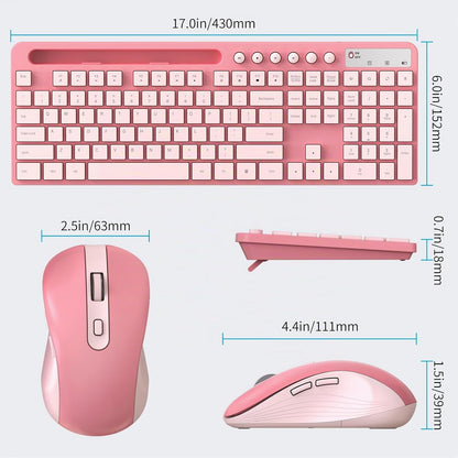 Combinación de teclado y mouse inalámbricos, teclado inalámbrico er...