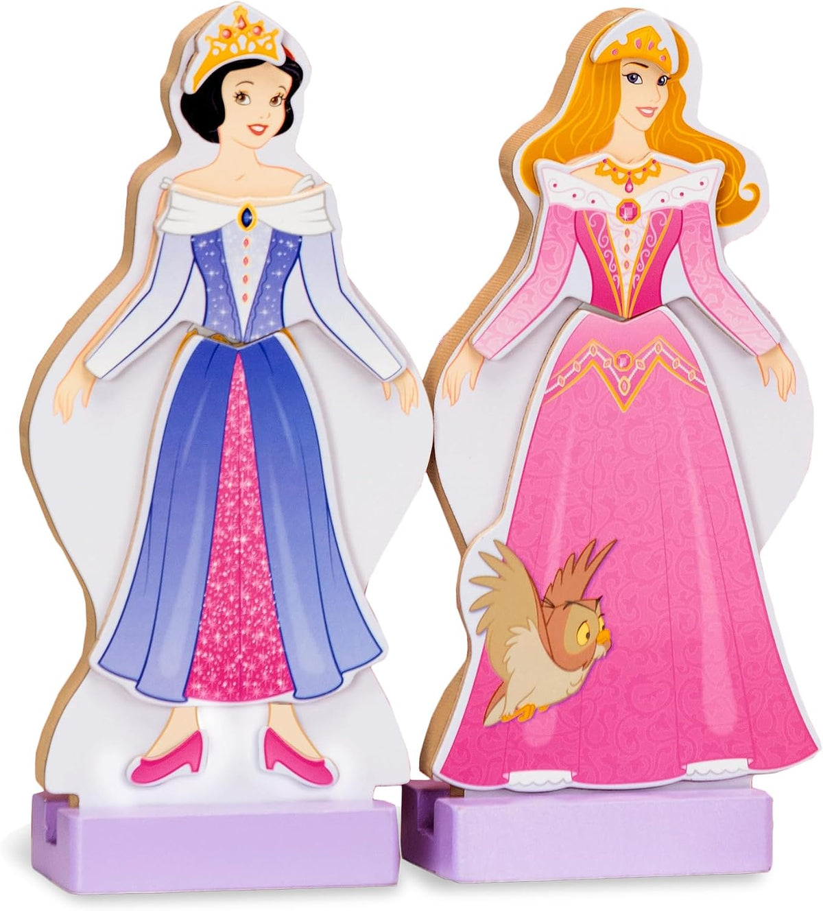 Juego de princesas de madera con vestidos magnéticos para vestirlas...