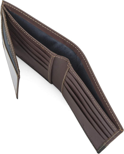 Timberland Billetera plegable de cuero para hombre, color marrón\/n...