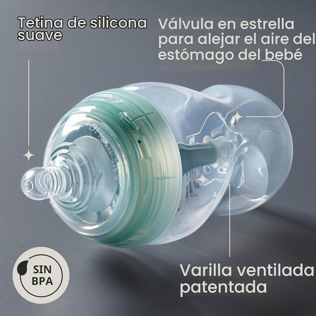 Tommee Tippee Biberones anticólicos avanzados de 5 onzas sin BPA, p...