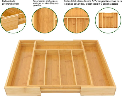 VaeFae Organizador de cajones de bambú, mediano, natural | Organiza...