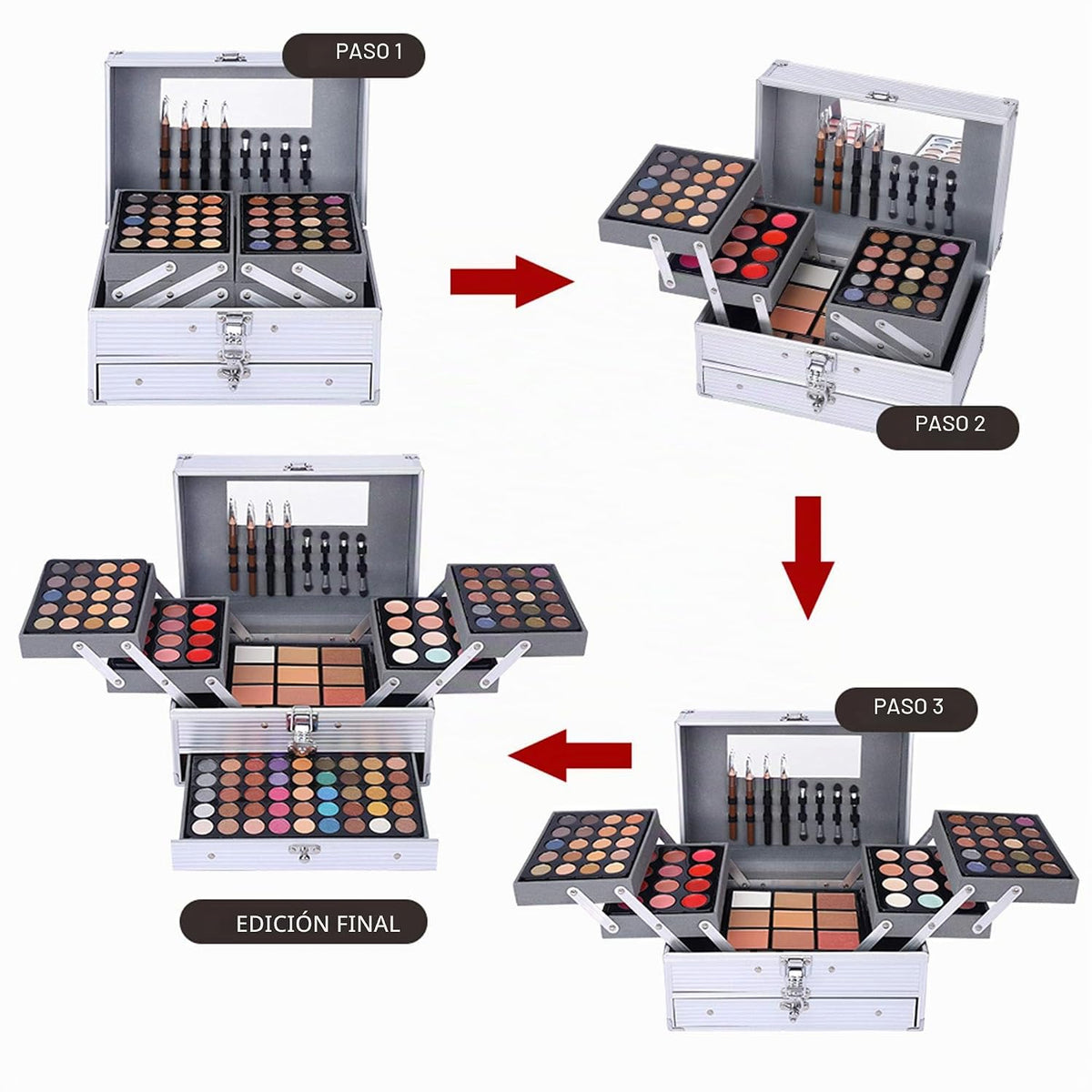 Kit de regalo de maquillaje todo en uno de 132 colores, incluye 94...