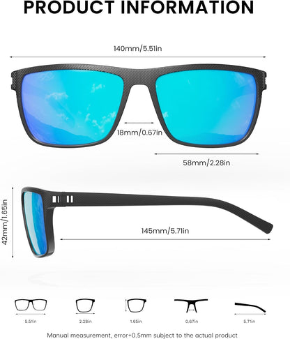 CIFOYA Gafas de sol polarizadas para hombre - Gafas de sol clásicas...