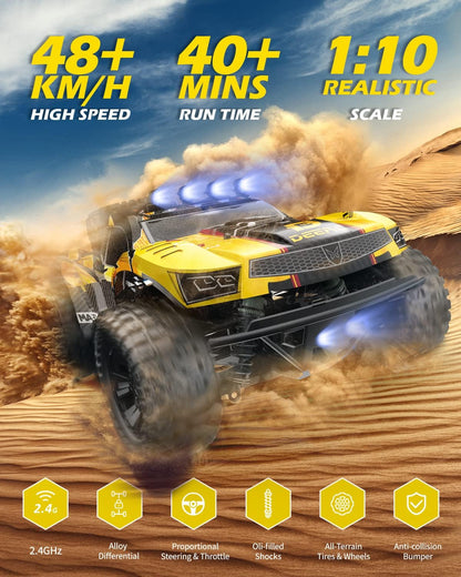 DEERC 9201E 1:10 Camión RC para Adultos y Niños, Coche RC de Recorr...