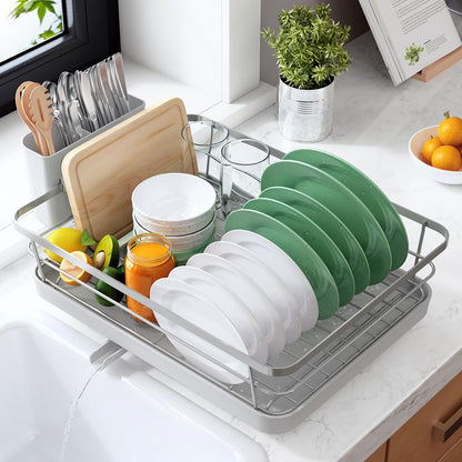 Kitsure Escurridor de platos para encimera de cocina, 12 pulgadas d...