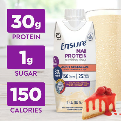 Ensure Max Protein Nutrition Batido, con 0.03 onzas de proteína, 0....