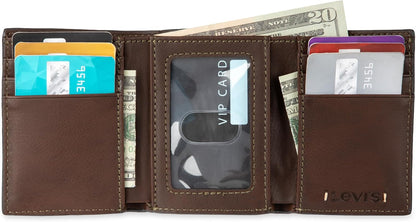 Levi's - Billetera para hombre RFID de tres pliegues, elegante...