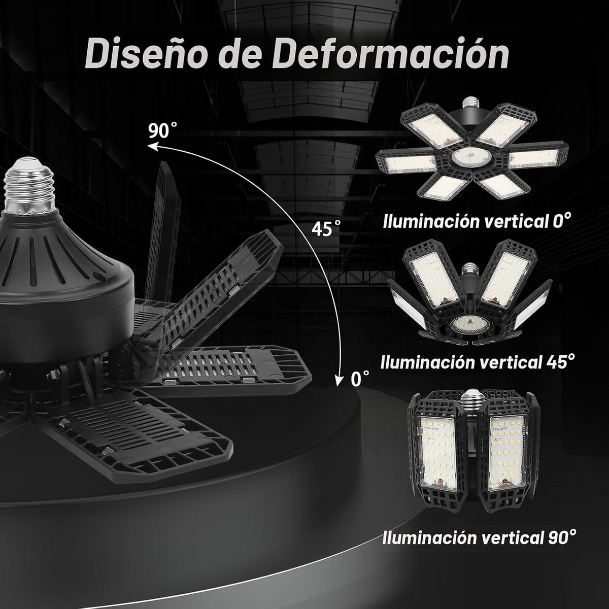 AUDLES Luces de garaje, paquete de 2, luces de garaje LED de techo...