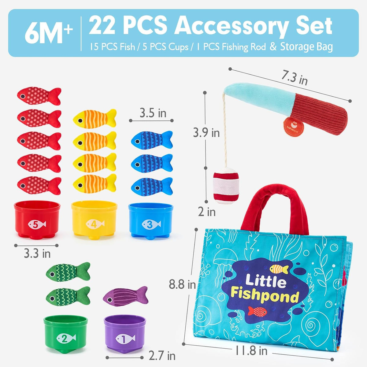hahaland Juguetes Montessori para niño de 1 año de edad, regalo de...