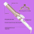 Conair Rizador de cerámica doble de 1 ¼ pulgadas con clip de garra,...