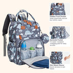 BabbleRoo Mochila para pañales \u2013 Bolsa de viaje esencial para...