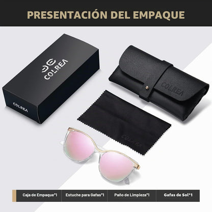 Colrea Gafas de Sol Modernas con Forma de Ojo de Gato para Mujer, E...