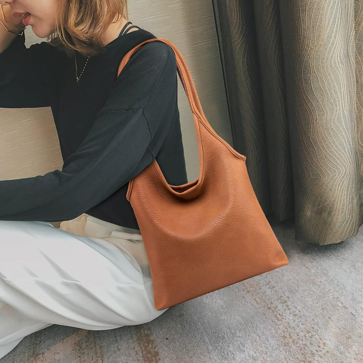 Montana West Bolsos estilo hobo holgados para mujer, bolsos de homb...