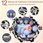Pritent Bolsa de pañales \u2013 Bolsa de bebé con funda para chupet...