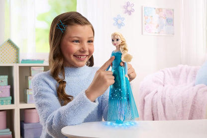 Mattel Muñeca Elsa cantante de Frozen de Disney con luces y música,...