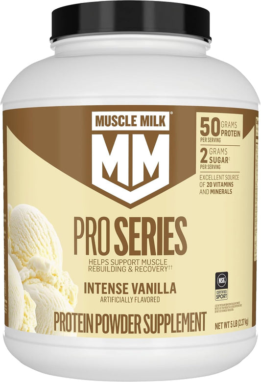 Muscle Milk Pro Series - Suplemento de proteína en polvo, vainilla...