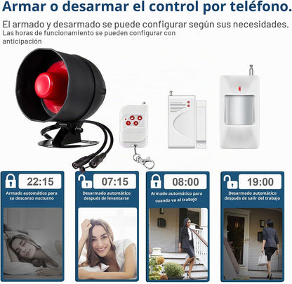 Sistema de alarma WiFi para el hogar, sistema de alarma inalámbrico...