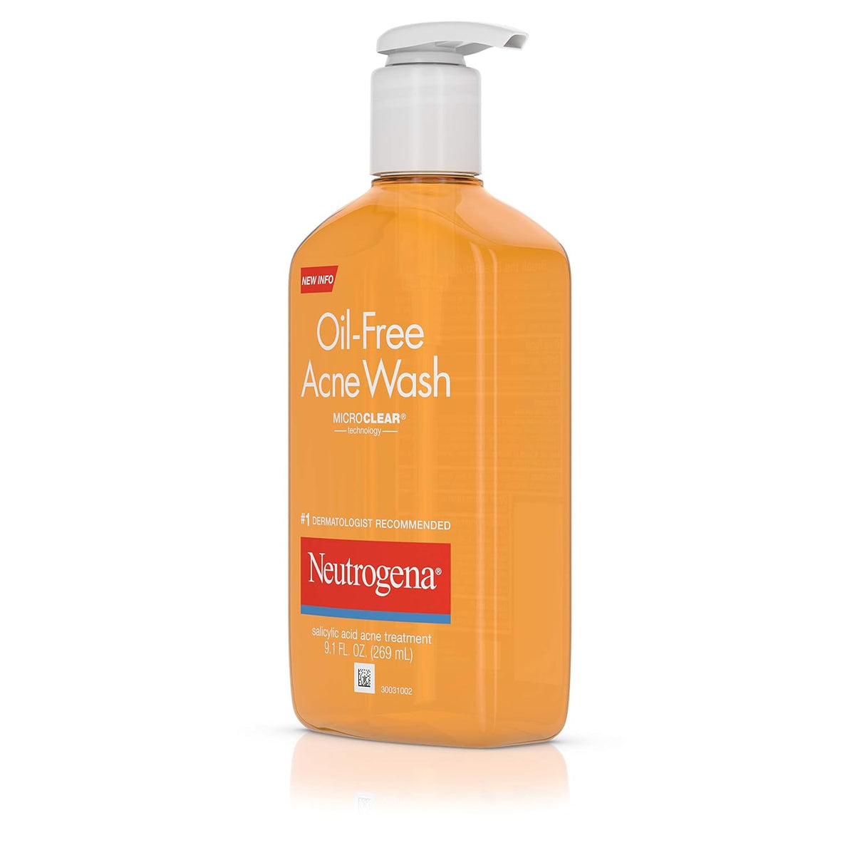 Neutrogena Lavado de acné, sin aceite, 9.1 oz