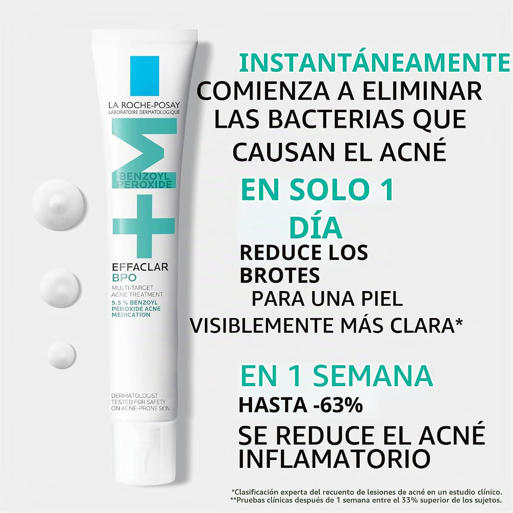 La Roche-Posay Effaclar BPO Multi-Target Acne Treatment, Benzoyl Pe...