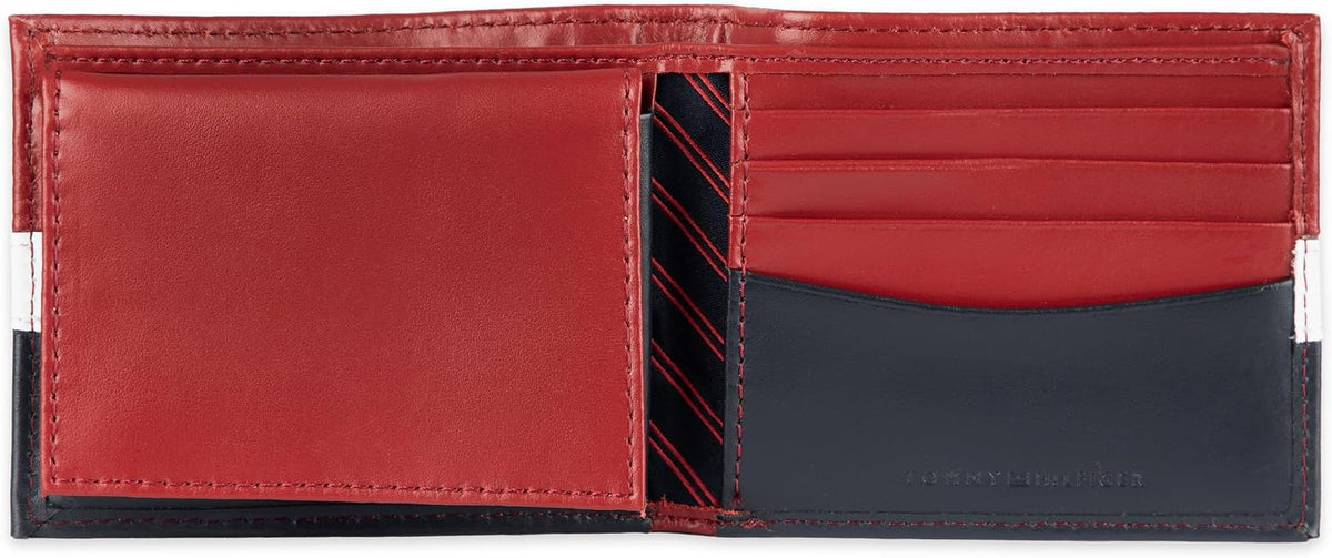 Tommy Hilfiger Cartera Passcase para hombre con ventana de identifi...