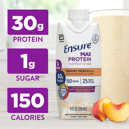 Ensure Max Protein Nutrition Batido, con 0.03 onzas de proteína, 0....