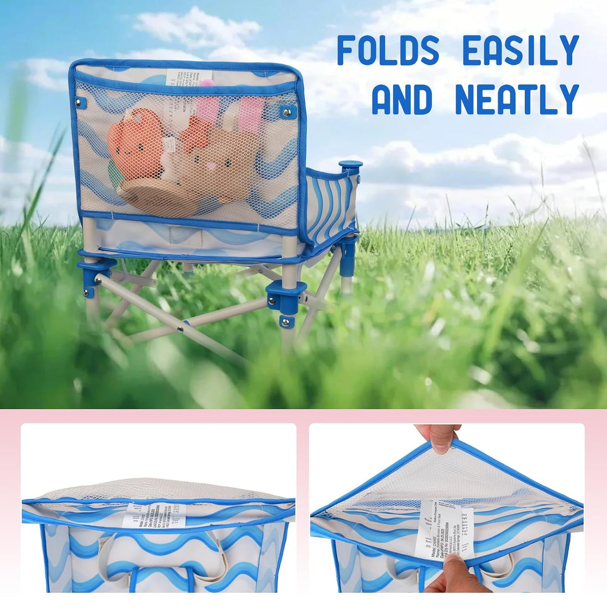 Tiny Marvels - Silla de bebé, silla alta portátil para viajes y pla...