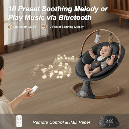 Monamii - Columpios para bebés con Bluetooth y altavoz musical | Co...