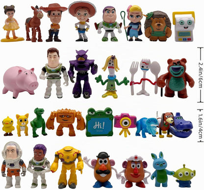 Anilnel Juego de 30 figuras de dibujos animados para Toy Theme Stor...