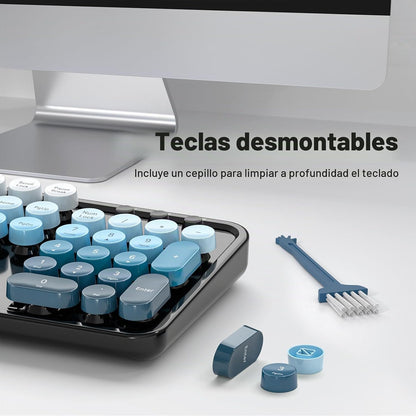 MOFII Combo de teclado y mouse inalámbricos, tamaño completo 2.4G,...