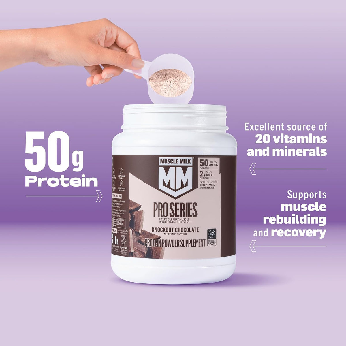 Muscle Milk Pro Series Polvo de Suplemento de Proteína, Vainilla In...
