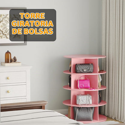 SpaceAid Torre zapatero giratorio de 4 niveles, exhibidor giratorio...