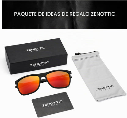 ZENOTTIC Gafas de sol polarizadas cuadradas para hombre, ultraliger...